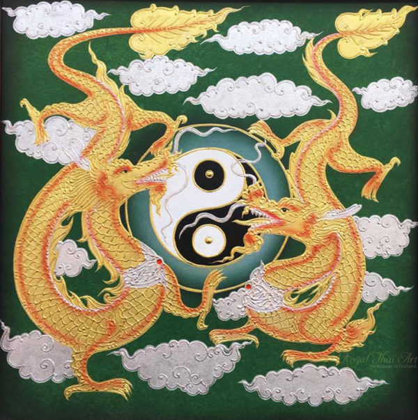 Bangkok Painting Dragon Art Ecstatic Ying Yang