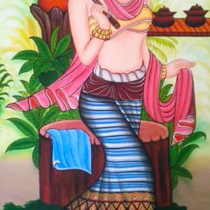 Bangkok Painting Lady Painting Original Thai