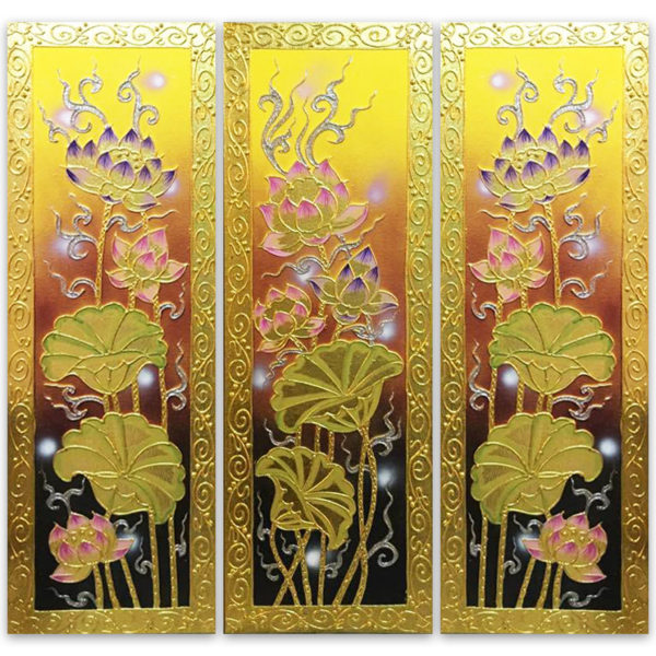 Bangkok Painting Lotus Flower Painting Elegant Blossom