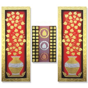 Bangkok Painting Oriental Art Bodhi Tree Leaf
