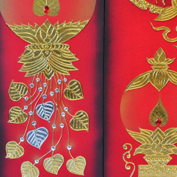 Bangkok Painting Silver and Gold Leaf Bodhi Sky Lantern