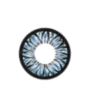Wholesale Contact Lens Geo Flower Sunflower Blue Wfl-a22 Xtra Size Colored 2 Tone Lenses